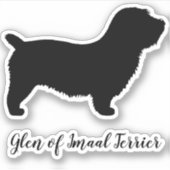 Glen of Imaal Terrier Silhouette Dog Breed Sticker シール (正面)