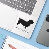 Glen of Imaal Terrier Silhouette Dog Breed Sticker シール (ノートパソコンとiPhone)