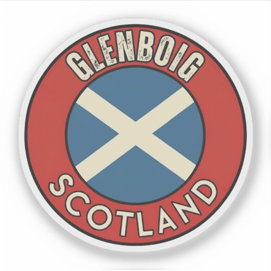Glenboig, Scotland シール (正面)