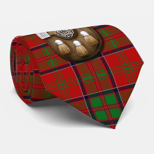 GlencoeのタータンチェックおよびSporranの一族MacDonald ネクタイ (ロール)