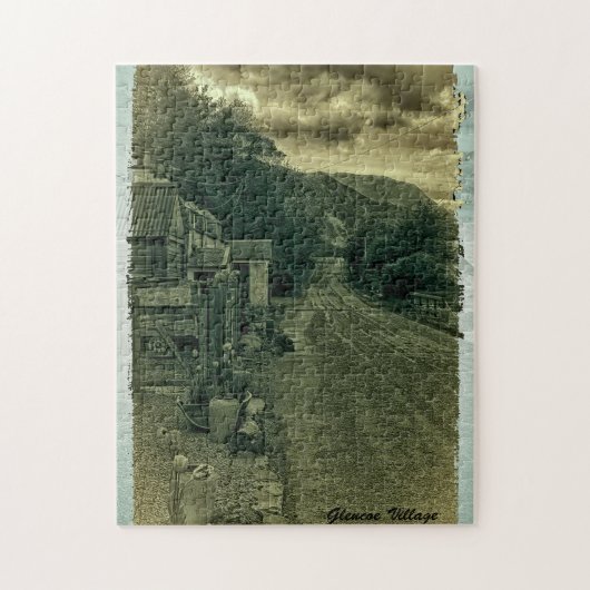 Glencoe Village, Glencoe, Lochaber,スコットランド ジグソーパズル (縦)