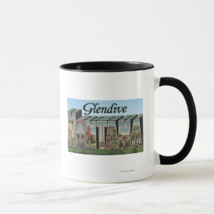 Glendive、モンタナ-大きい手紙場面 マグカップ