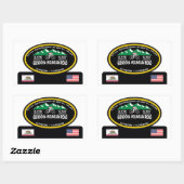 GLENDORA MOUNTAIN ROAD-GLENDORA, CA -"OVAL TROPHY" 長方形シール (シート)