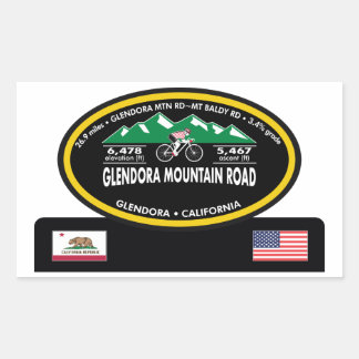 GLENDORA MOUNTAIN ROAD-GLENDORA, CA -"OVAL TROPHY" 長方形シール