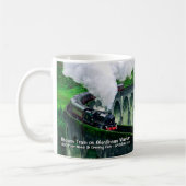 Glenfinnan Viaductの蒸気列車 – 名前を追加 コーヒーマグカップ (左)