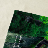 Glenfinnan Viaductの蒸気列車 – 名前を追加 ビーチタオル (インサイチュ)