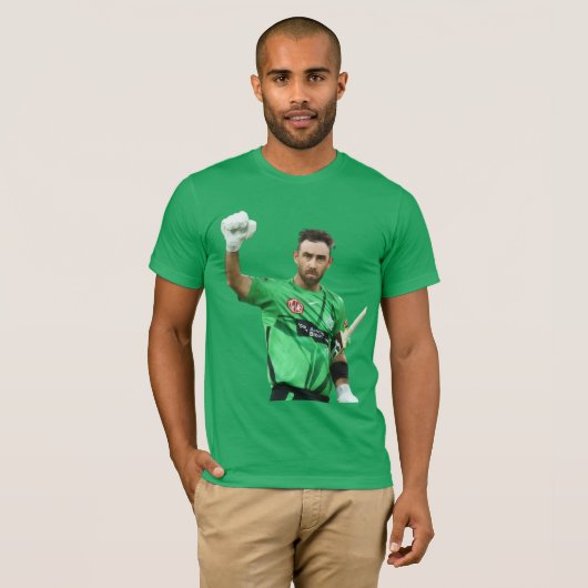 Glenn Maxwell Melbourne Stars Cricket Fan Art Tシャツ (正面フル)