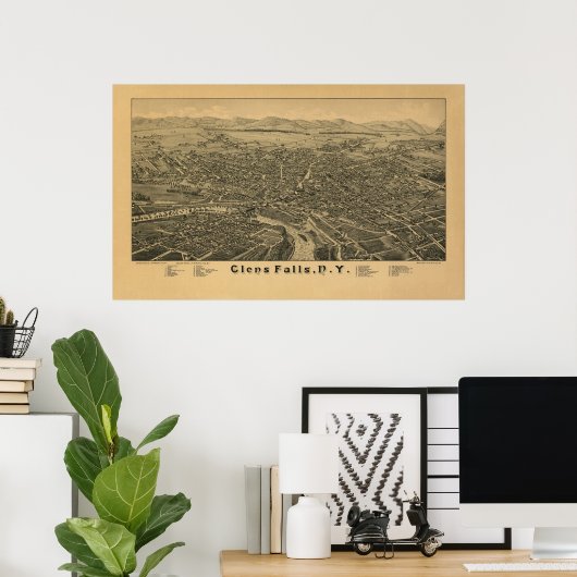 Glens秋NY 1884 ポスター (ホームオフィス)