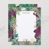 Glenside Botanica – Orchid & Leaf Notecard ノートカード (正面/裏面)