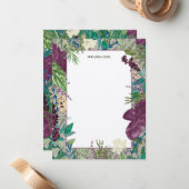 Glenside Botanica – Orchid & Leaf Notecard ノートカード (正面/裏面インサイチュ)