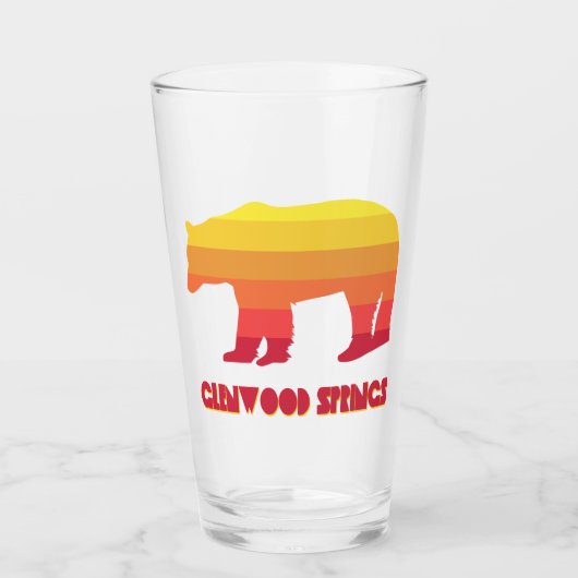 Glenwood Springs Colorado Rainbow Bear タンブラーグラス (正面)
