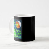 Glerp Glorp 笑える宇宙人猫 脳腐るミーム  コーヒーマグカップ (正面左)