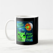 Glerp Glorp 笑える宇宙人猫 脳腐るミーム  コーヒーマグカップ (左)