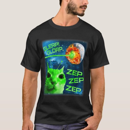 Glerp Glorp Funny Alien Cat Brainrot Meme  Tシャツ (正面)