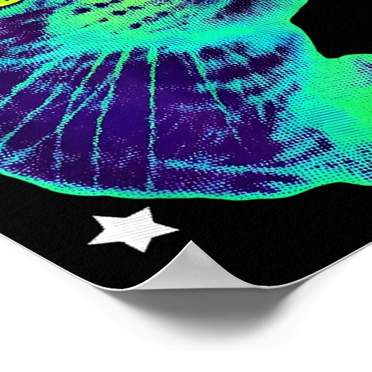 Glerp Glorp Funny Alien Cat Meme Gnarp Cat Silly A ポスター (角)