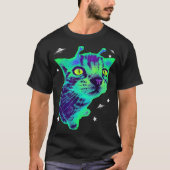 Glerp Glorp Funny Alien Cat Meme Gnarp Cat Silly A Tシャツ (正面)