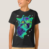 Glerp Glorp Funny Alien Cat Meme Gnarp Cat Silly A Tシャツ (正面)