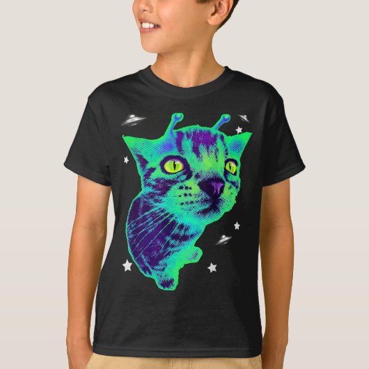 Glerp Glorp Funny Alien Cat Meme Gnarp Cat Silly A Tシャツ (正面)