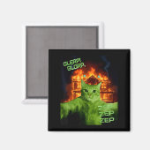 Glerp Glorp Funny Alien Cat Meme Space Cat Humor マグネット (正面/裏面)