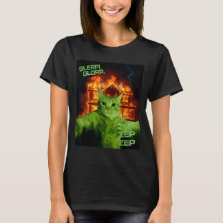 Glerp Glorp Funny Alien Cat Meme Space Cat Humor Tシャツ