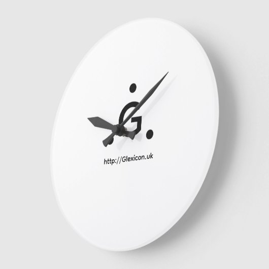 Glexicon UK ラージ壁時計 (傾斜)