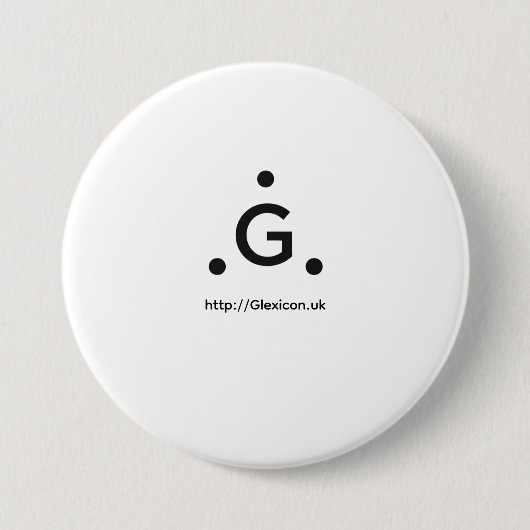 Glexicon UK 缶バッジ (正面)