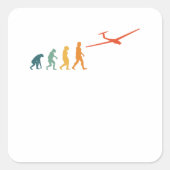 Glider Evolution Retro Pilot スクエアシール (正面)