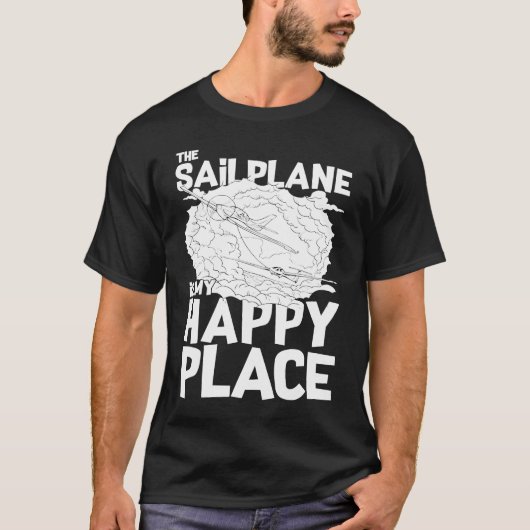 Glider Plane Pilot Flying Sailplane Training Fligh Tシャツ (正面)