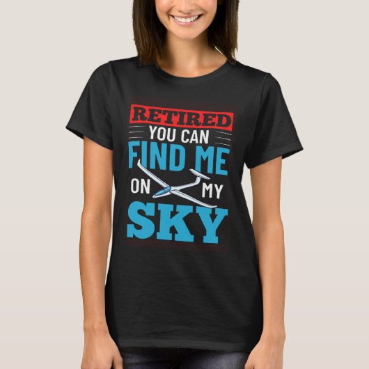 Glider Plane Pilot Flying Sailplane Training Fligh Tシャツ (正面)