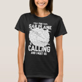 Glider Plane Pilot Flying Sailplane Training Fligh Tシャツ (正面)