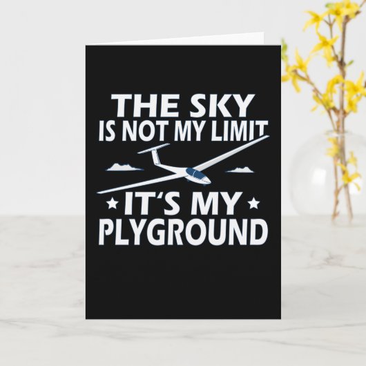 Glider The Sky Is Not My Limit カード (黄色い花)