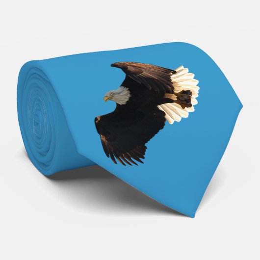 Gliding Bald Eagle & Fish Wildife写真 ネクタイ (ロール)