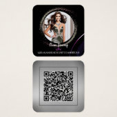 Glimmer Dust QR Code Photo Profile Card (正面&裏面)