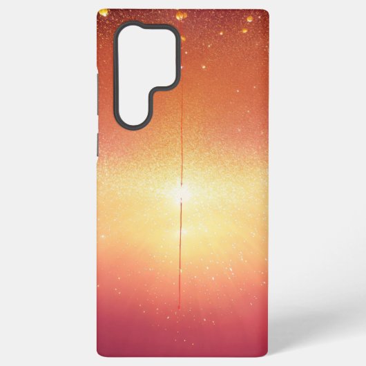 Glimmering Cosmic Path Glitter Gradient Phone Case Samsung Galaxyケース (裏面)