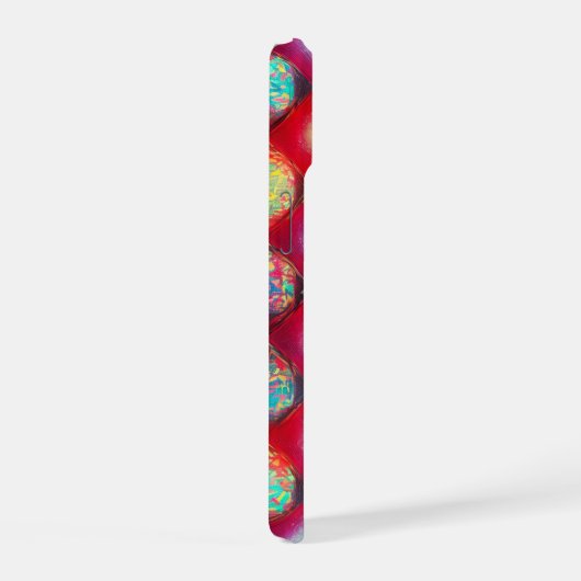 Glimmering Gemstone Quilted Phone Case iPhone 15ケース (右側面)