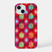 Glimmering Gemstone Quilted Phone Case iPhone 15ケース (裏面)