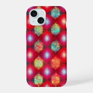 Glimmering Gemstone Quilted Phone Case iPhone 15ケース