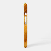 Glimmering Gold and Aurora Abstract Phone Case iPhone 16ケース (左側面)