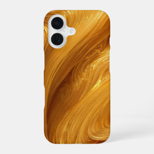 Glimmering Gold and Aurora Abstract Phone Case iPhone 16ケース