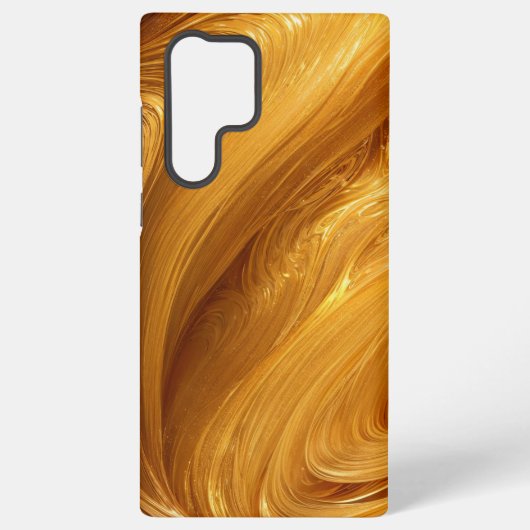 Glimmering Gold and Aurora Abstract Phone Case Samsung Galaxyケース (裏面)
