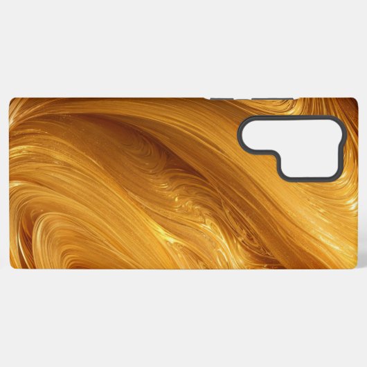 Glimmering Gold and Aurora Abstract Phone Case Samsung Galaxyケース (裏面横)