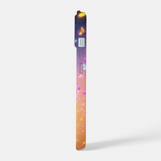 Glimmering Notes and Stardust Phone Case iPhone 15ケース (左側面)