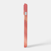 Glimmering Pink and Gold Abstract Phone Case iPhone 15ケース (左側面)