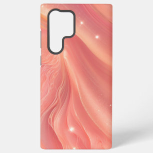 Glimmering Pink and Gold Abstract Phone Case Samsung Galaxy S22 Ultraケース
