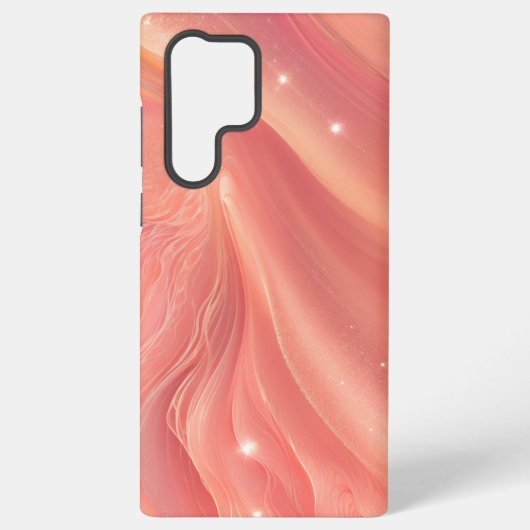 Glimmering Pink and Gold Abstract Phone Case Samsung Galaxyケース (裏面)