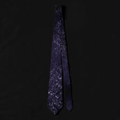 Glimmery Indigo Grunge | Midnight Purple Damask ネクタイ