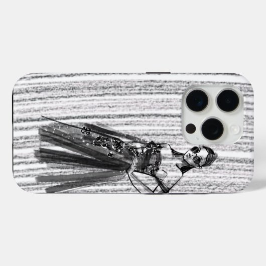 「GlimmrTechオートクチュール」 Case-Mate iPhoneケース (裏面 (横))