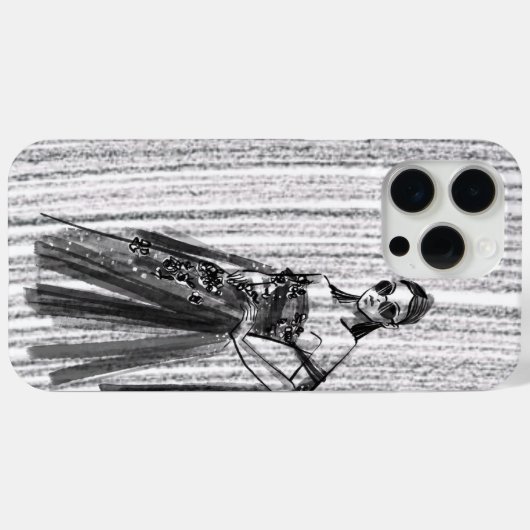 「GlimmrTechオートクチュール」 Case-Mate iPhoneケース (裏面 (横))