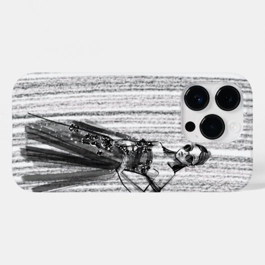 「GlimmrTechオートクチュール」 Case-Mate iPhoneケース (裏面 (横))