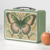 Glinda Butterfly Metal Lunchbox Pink & Green メタルランチボックス (インサイチュ)